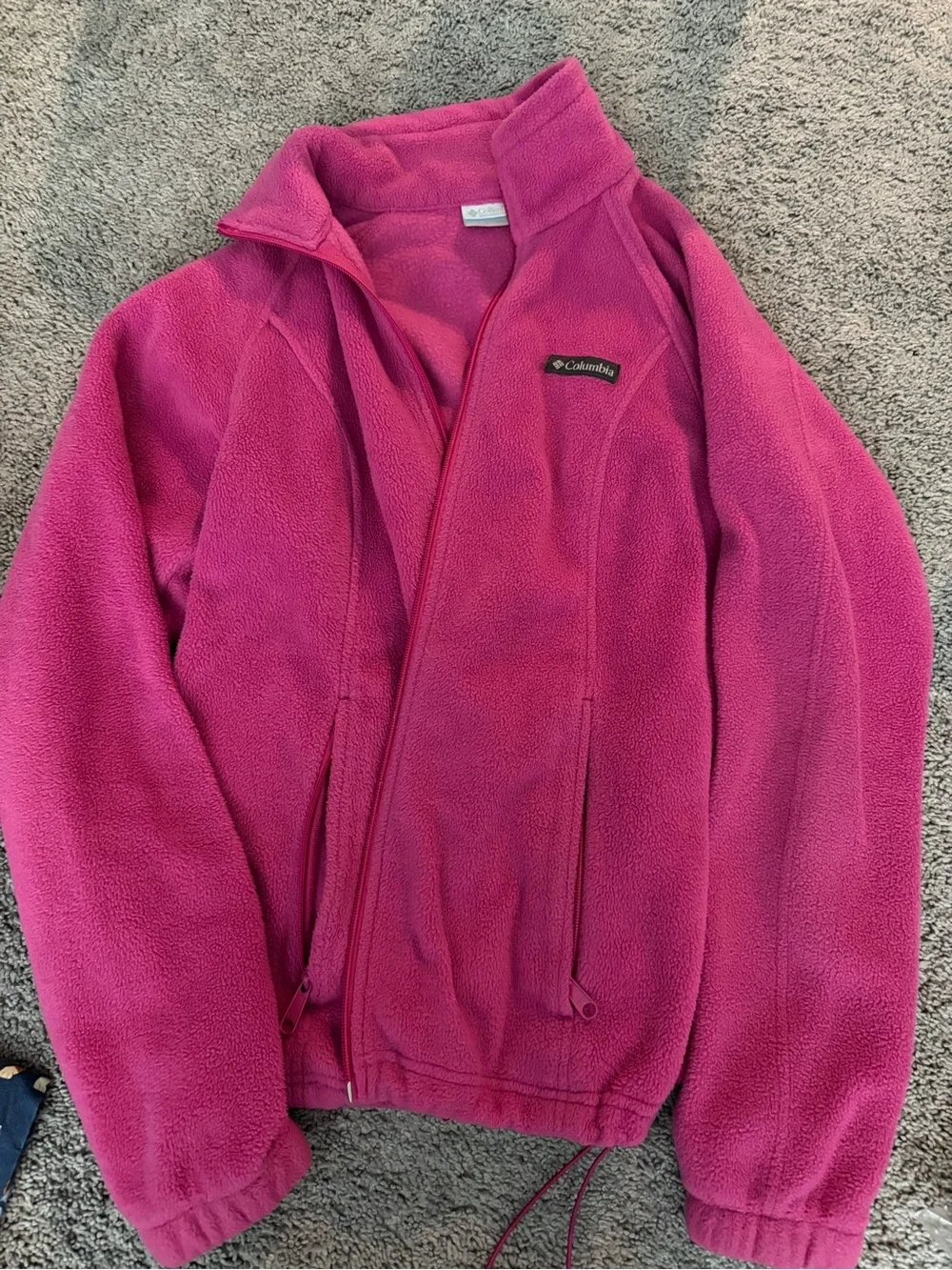 Columbia Kids Fuchsia Pink Fleece Jacket - Full Zip Puffers